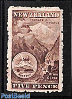 New Zealand 1902 5p, WM NZ-star, Perf. 11, Stamp Out Of Set, Unused (hinged), Sport - Mountains & Mountain Climbing - Ungebraucht