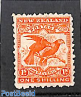 New Zealand 1902 1Sh, WM NZ-star, Perf. 11, Stamp Out Of Set, Unused (hinged), Nature - Birds - Ongebruikt