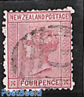 New Zealand 1874 4d, Perf. 12.5, Used, Used Stamps - Oblitérés