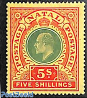 Natal 1908 5sh, Stamp Out Of Set, Unused (hinged) - Natal (1857-1909)