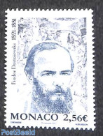 Monaco 2021 Fiodor Dostoïevski 1v, Mint NH, Art - Authors - Unused Stamps