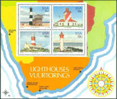 SOUTH AFRICA 1988 LIGHTHOUSES S/S OF 4** - Vuurtorens