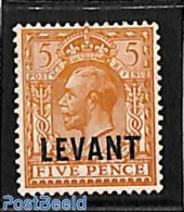 Great Britain 1921 Levant, 5p, Stamp Out Of Set, Unused (hinged) - Nuovi