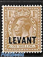 Great Britain 1921 Levant, 1Sh, Stamp Out Of Set, Unused (hinged) - Neufs