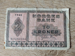 Norway 2 Kroner 1945 - Norvège