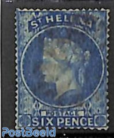 Saint Helena 1861 Six Pence, Used, Used Stamps - Isla Sta Helena