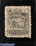 Nicaragua 1897 1p, With WM, Stamp Out Of Set, Unused (hinged), Various - Maps - Géographie