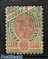 Brazil 1894 1000R, Stamp Out Of Set, Unused (hinged) - Unused Stamps
