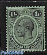 Nyasaland 1921 1sh, WM Script-CA, Stamp Out Of Set, Unused (hinged) - Nyassaland (1907-1953)