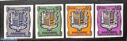 Andorra, French Post 1961 Definitives, Coat Of Arms 4v, Imperforated, Mint NH, History - Coat Of Arms - Ongebruikt