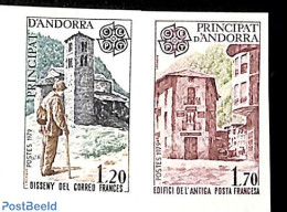 Andorra, French Post 1979 Europa 2v, Imperforated, Mint NH, History - Europa (cept) - Post - Unused Stamps