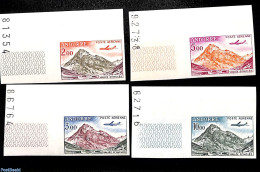 Andorra, French Post 1861 Airmail Definitives 4v, Imperforated, Mint NH, Transport - Aircraft & Aviation - Ongebruikt