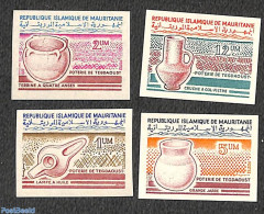 Mauritania 1977 Pottery 4v, Imperforated, Mint NH, Art - Ceramics - Handicrafts - Porcelaine