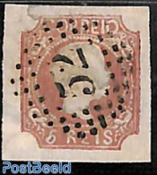 Portugal 1856 5R, Redbrown, Used, Used Stamps - Used Stamps