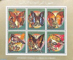 Comoros 1989 Scouting 6v M/s, Mint NH, Nature - Sport - Birds - Butterflies - Scouting - Comoren (1975-...)