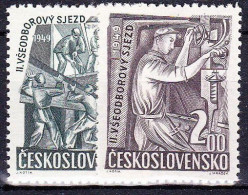 ** Tchécoslovaquie 1949 Mi 597-8 (Yv 515-6), (MNH)** - Ungebraucht