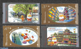 Hong Kong 2021 Christmas, Tourism 4v, Mint NH, Religion - Various - Christmas - Tourism - Ungebraucht