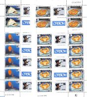 New Caledonia 1996 China 96 4 M/s With Tabs (= 10 Sets), Mint NH, Nature - Shells & Crustaceans - Crabs And Lobsters - Neufs