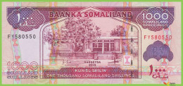 Voyo  SOMALIA (SOMALILAND) 1000 Somaliland Shillings 2015 P20d B123d FY UNC - Somalië