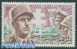 Saint Pierre And Miquelon 1972 Charles De Gaulle 1v, Unused (hinged), History - Politicians - World War II - WO2