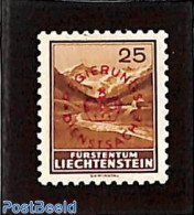 Liechtenstein 1935 On Service, 25Rp, Red Overprint, Unused (hinged) - Andere & Zonder Classificatie