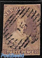 New Zealand 1862 3d, WM Star, Used, Used Stamps - Usados