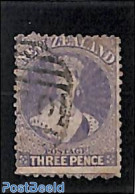 New Zealand 1864 3d, WM Star, Used, Used Stamps - Gebruikt