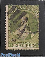 New Zealand 1864 1sh, WM Star, Used, Used Stamps - Oblitérés