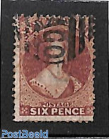 New Zealand 1864 6d, WM NZ, Used, Used Stamps - Gebruikt