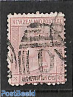 New Zealand 1874 4d, Perf. 12.5, Used, Used Stamps - Usados