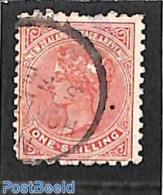 New Zealand 1882 1sh, Perf. 10:11. Used, Used Stamps - Gebraucht