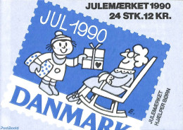Denmark 1990 Christmas Seals Booklet, Mint NH, Nature - Religion - Cats - Christmas - Stamp Booklets - Nuovi