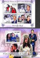 Sao Tome/Principe 2011 Prince William & Kate 2 S/s, Mint NH, History - Kings & Queens (Royalty) - Familles Royales