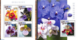 Guinea Bissau 2014 Orchids 2 S/s, Mint NH, Nature - Flowers & Plants - Orchids - Guinea-Bissau