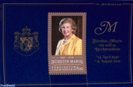 Liechtenstein 2022 Fürstin Marie S/s, Mint NH, History - Kings & Queens (Royalty) - Ongebruikt