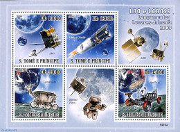 Sao Tome/Principe 2009 LRO And LCROSS 4v M/s, Mint NH, Transport - Space Exploration - São Tomé Und Príncipe