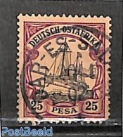 Germany, Colonies 1902 Ostafrika, 25p, Used DAR-ES-SALAM, Used Stamps, Transport - Ships And Boats - Boten