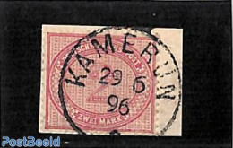 Germany, Colonies 1896 2pf On Piece Of Cover, KAMERUN 29 6 96, Signed Mansfeld And Bothe, Used Stamps - Otros & Sin Clasificación