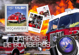 Mozambique 2014 Fire Engines S/s, Mint NH, Transport - Fire Fighters & Prevention - Pompieri