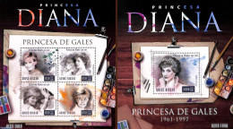 Guinea Bissau 2015 Princess Diana 2 S/s, Mint NH, History - Charles & Diana - Kings & Queens (Royalty) - Koniklijke Families