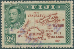 Fiji 1938 SG254 2d Brown And Green Islands With 180 KGVI P13½ FU - Fidji (1970-...)