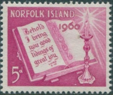 Norfolk Island 1960 SG41 5d Christmas Bible MLH - Norfolkinsel