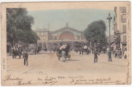 75 - PARIS - Gare De L'Est - 1904 - Belle Carte Précurseur, Colorisée / Animation - Métro Parisien, Gares