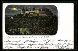 Lithographie Coburg, Veste Bei Vollmond  - Coburg