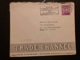 LETTRE TRADE CHANNEL Pour La FRANCE TP 3F OBL.MEC.9 XII 1960 BRUXELLES INDIQUEZ VOTRE NOM ET VOTRE ADRESSE AU VERSO DE V - Covers & Documents