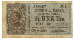 1 LIRA DIAZ VENEZIA GIULIA E TRIDENTINA TERRE REDENTE 21/09/1914 QBB - Otros & Sin Clasificación