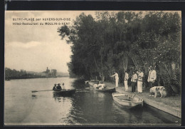 CPA Butry-Plage, Hôtel-Restaurant Du Moulin-à-Vent  - Butry