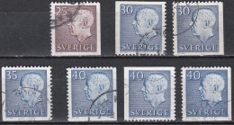 SE199 – SUEDE – SWEDEN – 1961-68 – GUSTAV VI ADOLF – Y&T 463c/70c 13 € - Usados