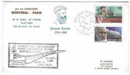 Theme J Cartier CANADA 1e Vol Concorde N° 855 - 869 Y & T - First Flight Covers