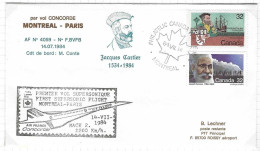 Theme J Cartier CANADA 1e Vol Concorde N° 855 - 869 Y & T - Primi Voli